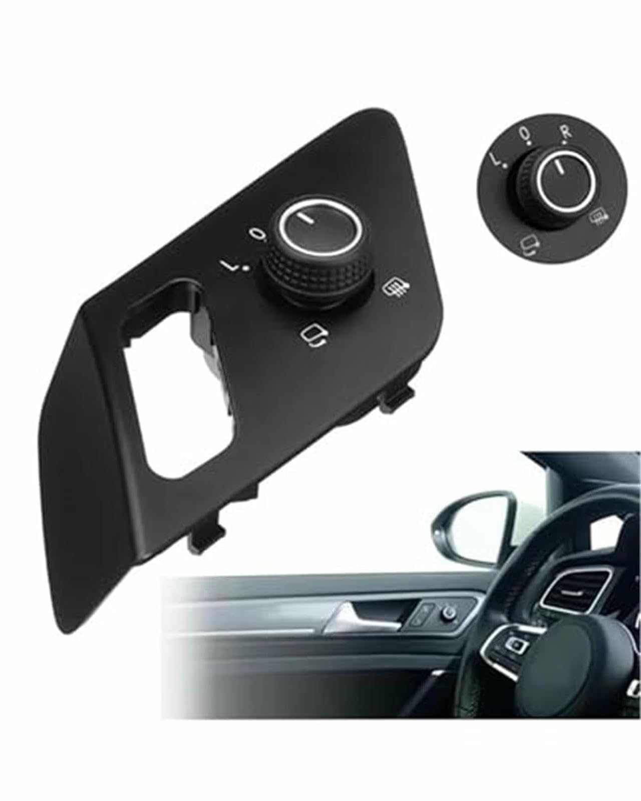 Auto-Spiegelschalter Für Elektrische Spiegel Für Golf 7 Vii Mk7 2014 2015 2016 2017 2018, Seitenrückspiegelschalter, Einstellknopf 5G0959565