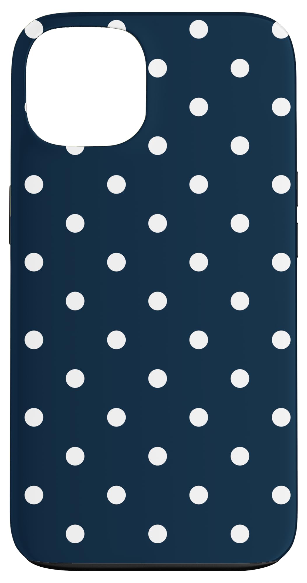 Navy Blue and White Polka Dot Vintage Boho Aesthetic Girly Case for iPhone 13