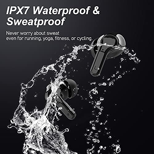 Auriculares Inalámbricos Auriculares Bluetoth 5.1 Deportivos con Cancelación de Ruido Estéreo on Micrófono In-Ear Auriculares IP7 Impermeable Cascos Inalambricos 32 Horas de Eeproducción Pantalla LED