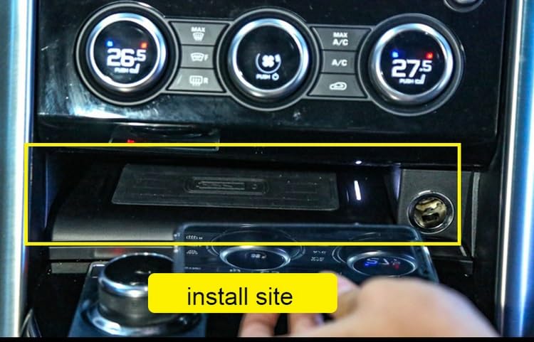 Cargador inalámbrico QI coche Discovery 5 2017 2018 L462 placa de teléfono 3