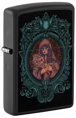 Zippo Encendedor a Prueba de Viento - Mujer en el Espejo - Marrón, Imagen - Recargable, Uso de por Vida - Llama Ajustable - Caja Regalo - Metal - Hecho en EEUU