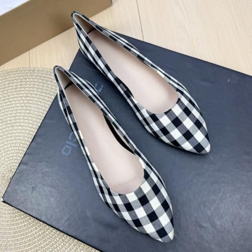 HuangTaiJi Qing Women's Classic Pointed Toe Ballet Flats for Women Business Casual Office Comfort Slip On Work Flats Versatile Dress Shoes for Women2