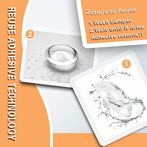 image for scondou Door Stopper Wall Protector (6pack)-Clear,Quiet,Shock Absorben