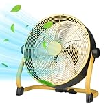 TrendGear 12 Inch High Velocity Floor Fan, Heavy Duty Metal Industrial Fans with 3 Speeds, Portable Fan with Adjustable 360° Head Tilt