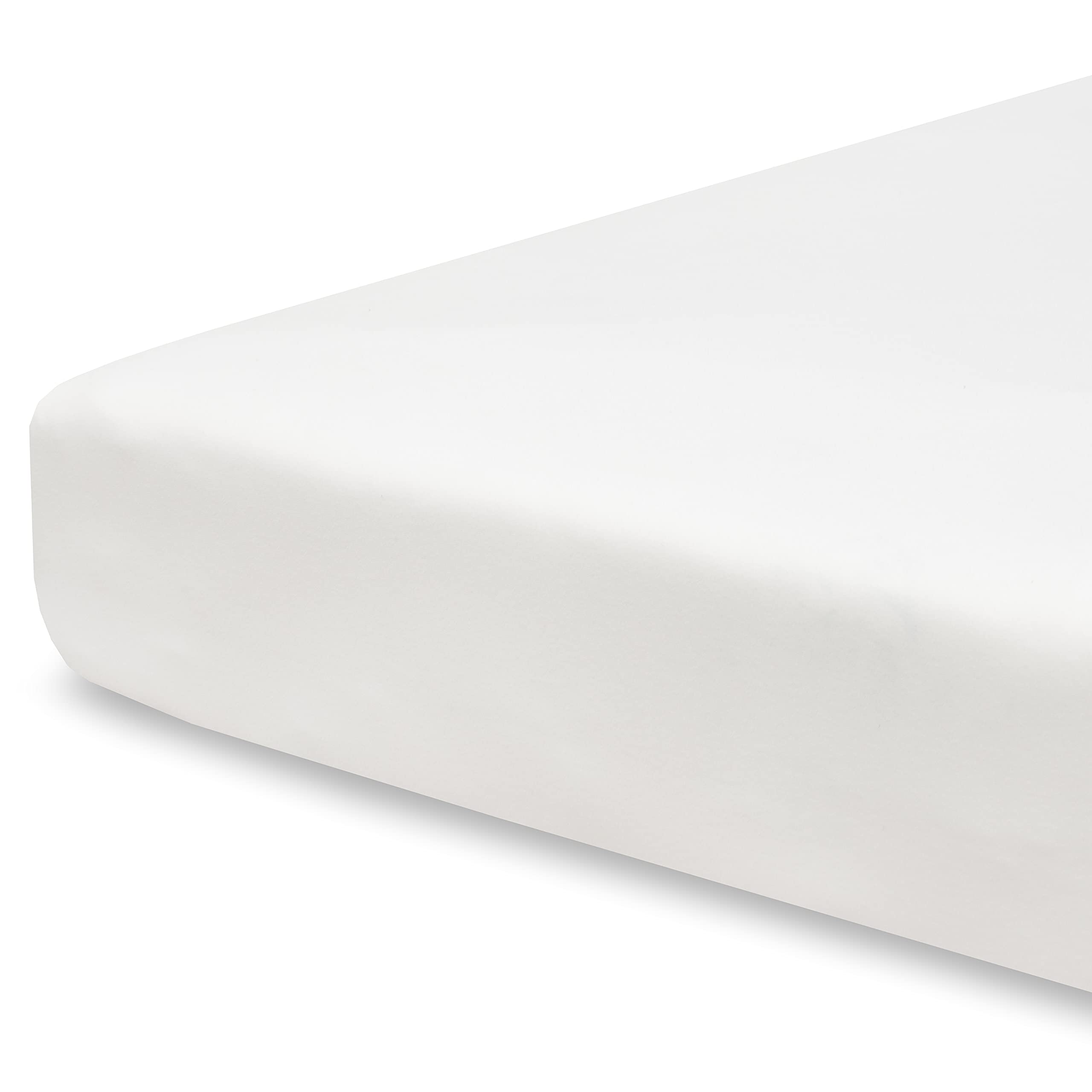 Pobibaby - Single Solid Premium Fitted Baby Crib Sheets for Standard Crib Mattress - Ultra-Soft Cotton Blend, Safe and Snug, and Stylish Solid Crib Sheet (Soft White)Global Organic Textile StandardOEKO-TEX STANDARD 100Global Organic Textile StandardGlobal Organic Textile StandardGlobal Organic Textile Standard