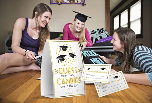 Graduation Party Game, How Many Candies Are In The Jar-1 Sign + 50 Cards, Graduation Decorations, Graduation Party Game, Grad Party Idea - 01 - image 3