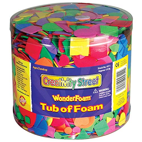 Wonderfoam Colors May Vary Shape Decorative Foam Shape Colors and Size Varies 0.5 lb Tub Pack of 3000