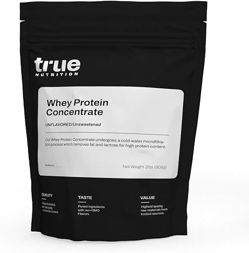 True Nutrition - Concentrado de proteína de suero - 100% proteína de suero en polvo - Polvo de proteína baja en carbohidratos de acción rápida con