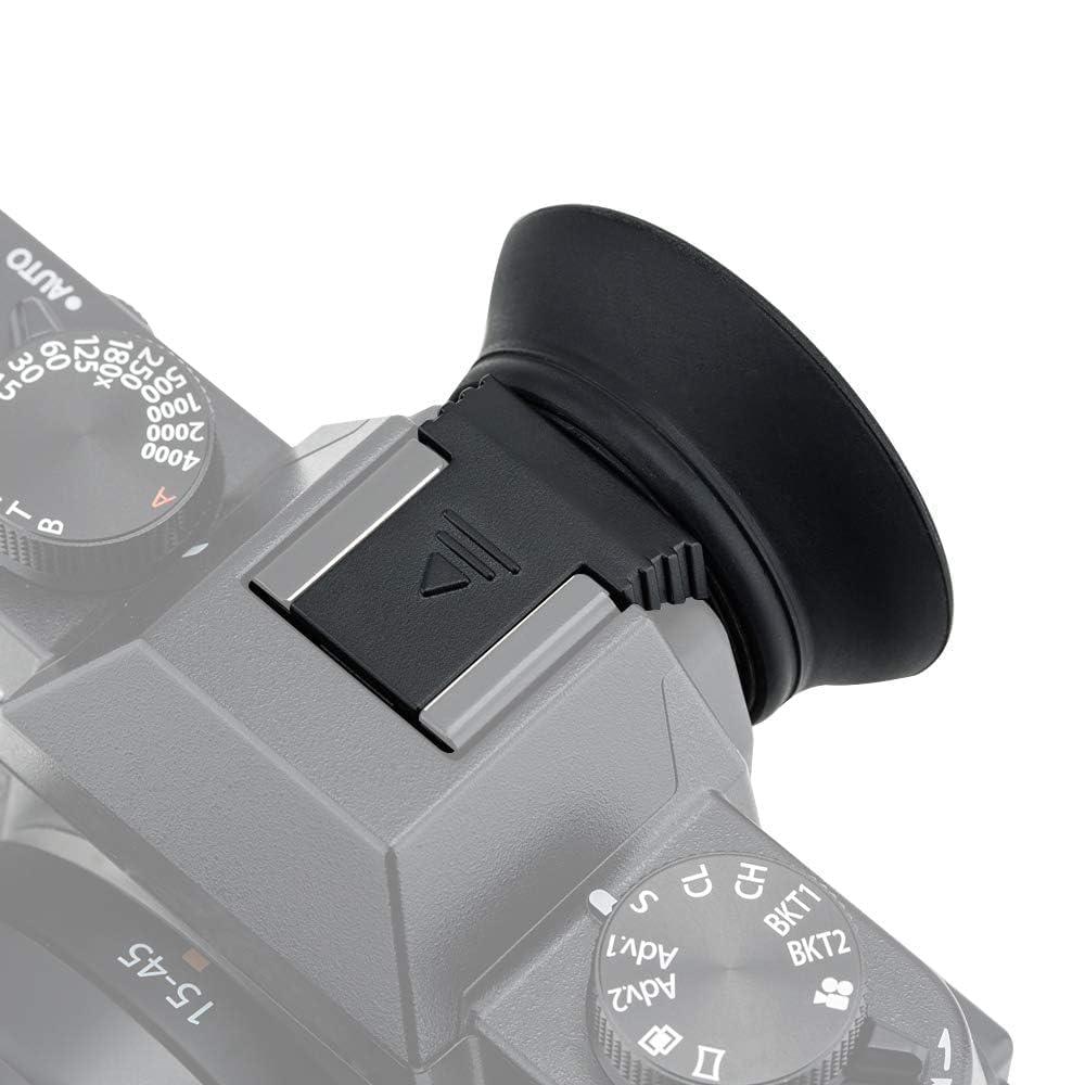 Extended-Type Soft Silicone Eyepiece for Fujifilm X-T30II, X-T30, X-T20, X-T10 (Equipped & Secured with Camera Hot Shoe)
