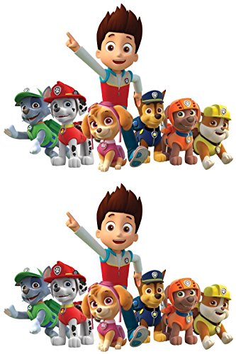 PAW Patrol Group - Ryder Chase Marshall Rocky Rubble Skye Zuma - For Light-Colored Materials - 2 Iron On Heat Transfers 7