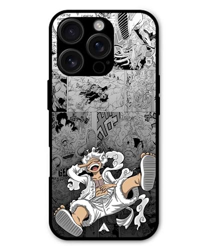 Image of Premium Anime 2 Case for iPhone 15 Pro (Glossy Finish) Soft-Touch Metal TPU Back Cover, Shockproof, Designer, Aesthetic Mobile Phone Case