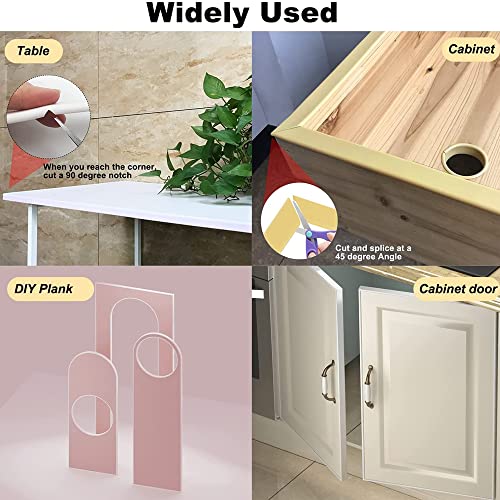 Cantonera de silicona flexible en U de 5m para perfiles de madera 5