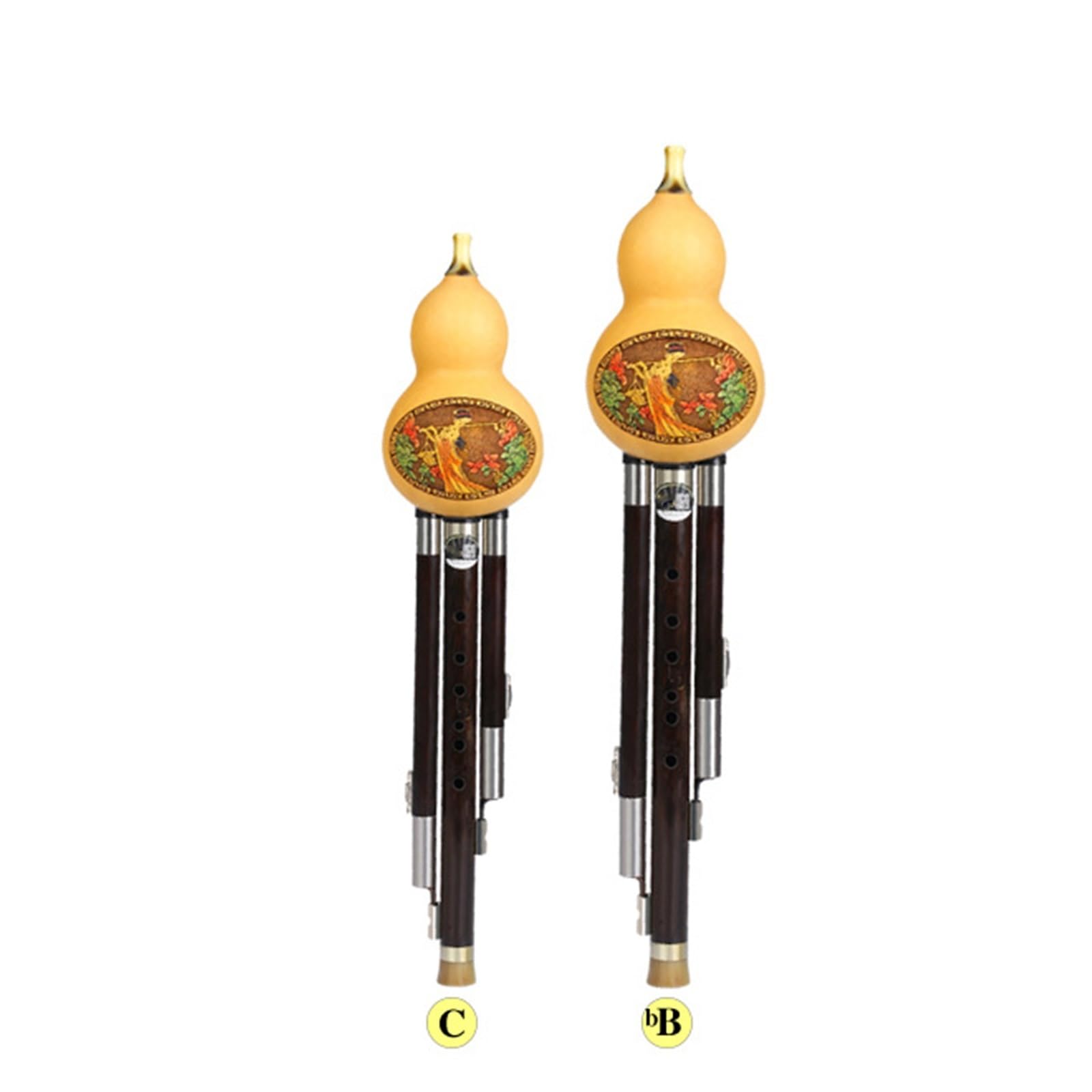 Hulusi Instrument En Ébène Fait À La Main En Do Bémol Et Si Bémol (B flat)