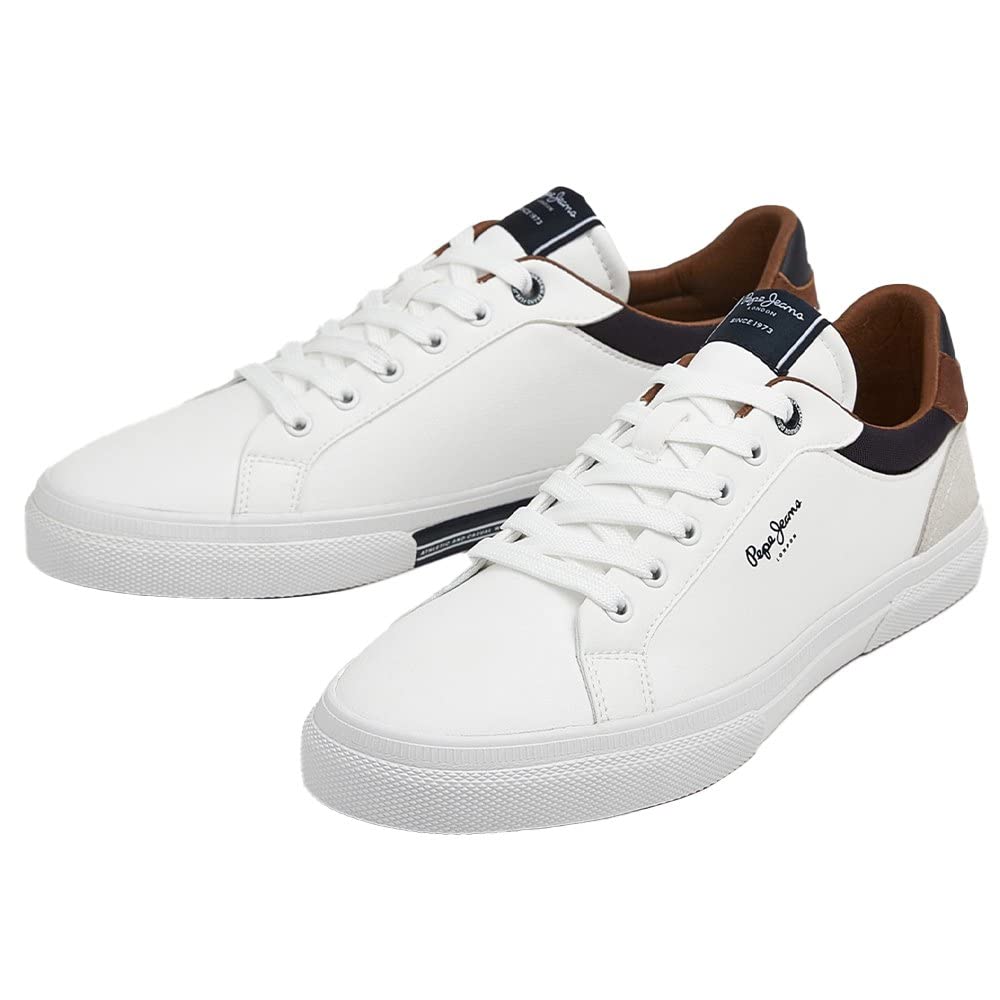 Pepe Jeans Men's Kenton Court M Sneaker, White (White), 11 UK