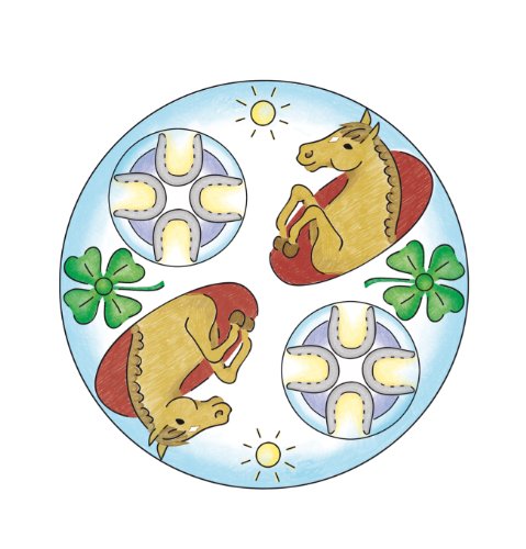 Ravensburger 29742 - Horses, 2 in 1 - Mandala Designer midi