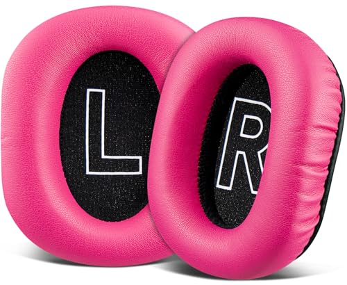 Image of SOULWIT Earpads Replacement for Logitech G Pro, G Pro X, G Pro X 2, G Pro X SE Headphones, Ear Pads Cushions with Soft Protein Leather and High-Density Memory Foam - Magenta