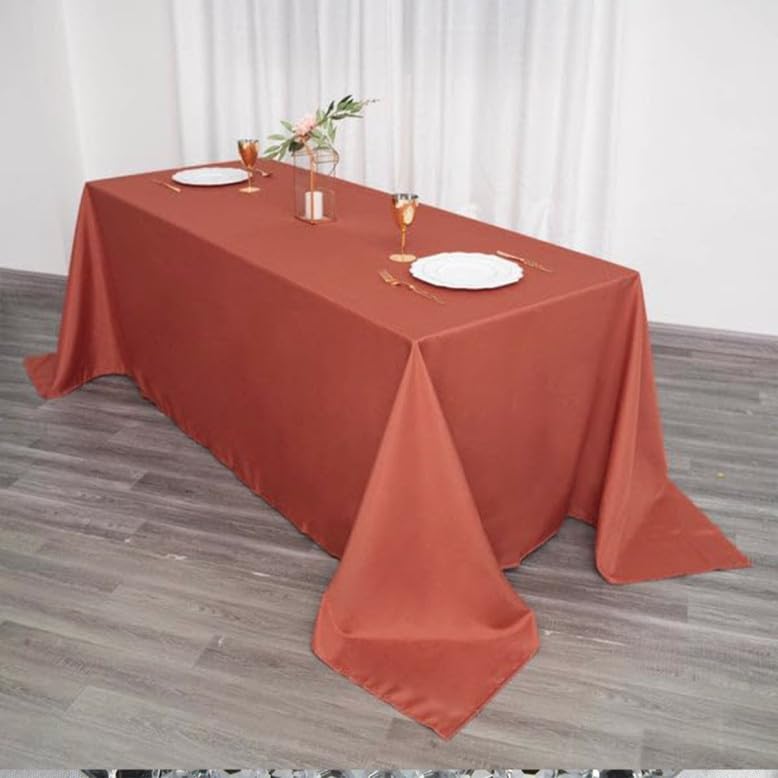 Dragées Anahita Nappe rectangulaire Terracotta Tissu 180 x 300 cm