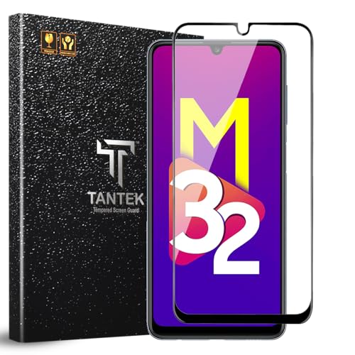 Image of TitanGuard Tempered Glass Screen Protector Guard for Guard for Samsung Galaxy M32 Prime Edition, M32, A32, F22-9H Hardness, Military Grade, Anti-Static, Easy Installation Kit - 1 PACK