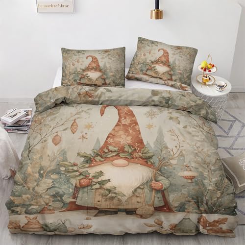 Generisch Nette Zwerg Bettwäsche 135x200 2teilig, Weihnachts Wichtel...