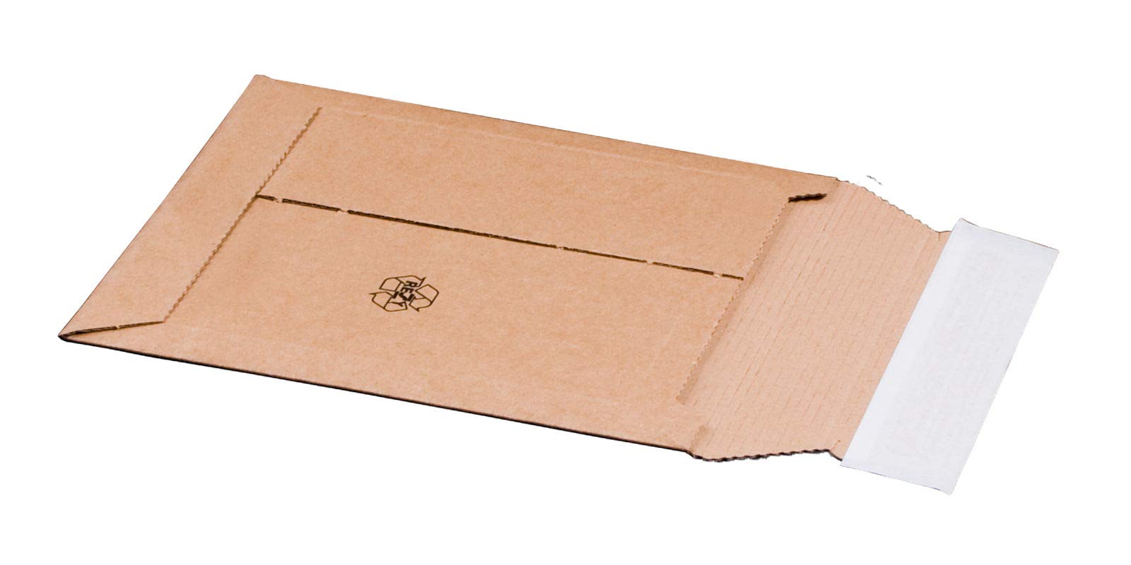 KK Verpackungen Versandtasche aus Wellpappe für CD | 500 Stück, 145x190x25mm | Selbstklebeverschluss & Aufreißfaden | Knickschutz & Kantenschutz | Pappversandtasche für Kataloge, Bücher