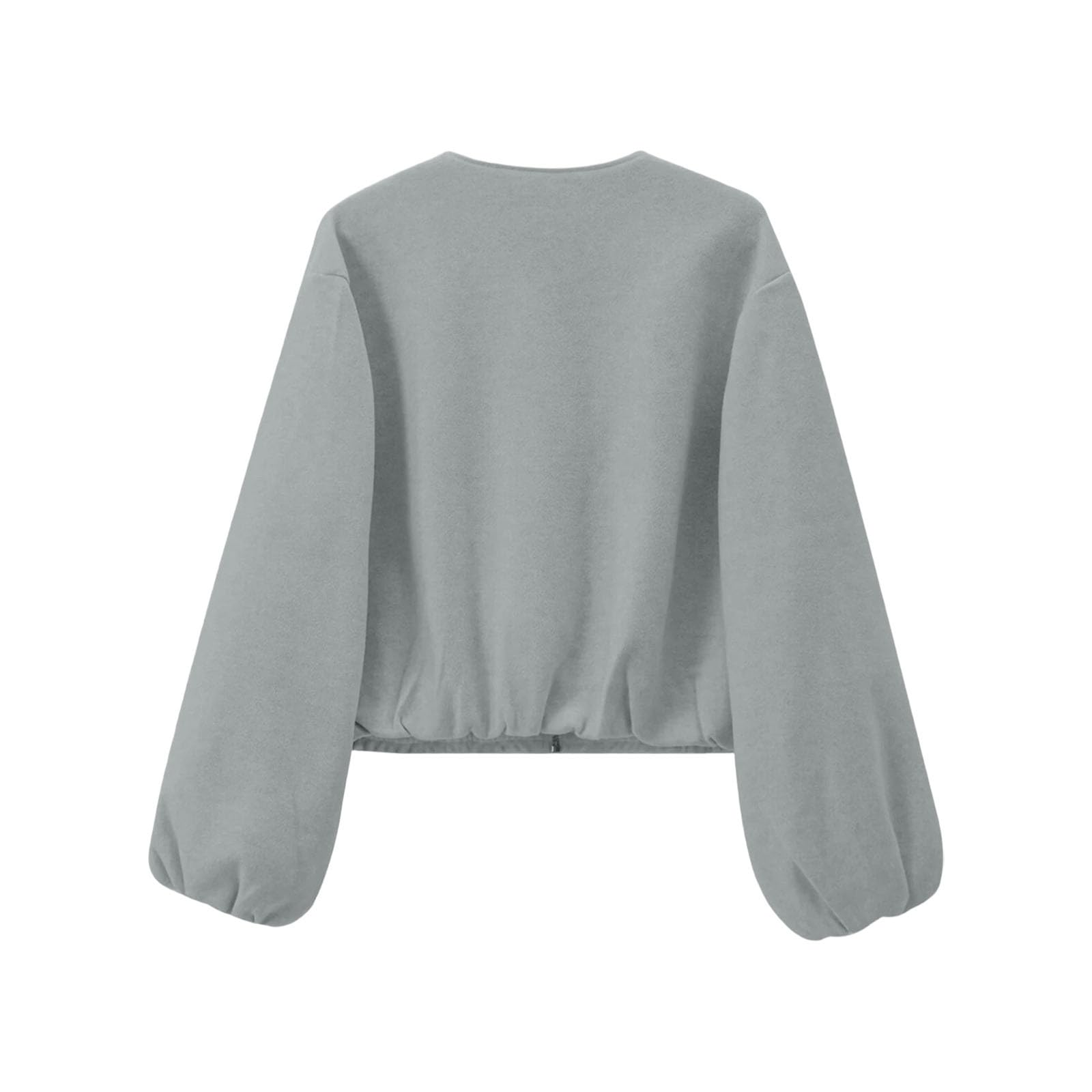 LUCKME Chaqueta Bomber Mujer,Cazadora Corta con Cremallera Casual Ligera | Cazadora Mujer Básica de Manga Larga Cuello Redondo Chaquetas Holgados Otoño e Invierno Abrigo Ligero Uso Diario