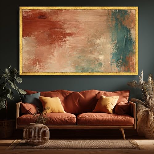 Tableau abstrait rustique grand format pour habiller un mur vide - 4