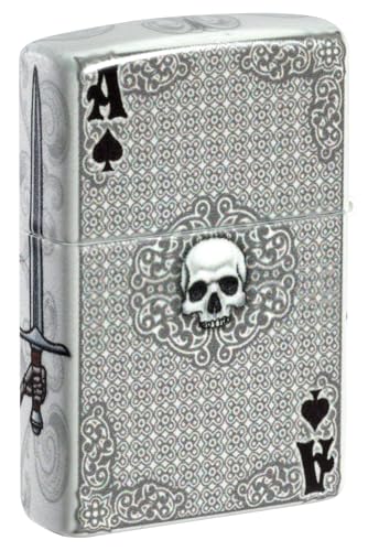 Encendedor Zippo Ace of Spades con calavera miniatura 2