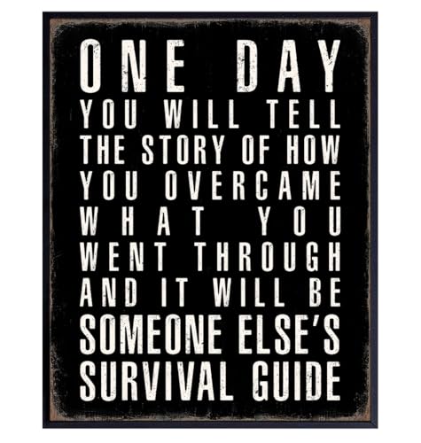 Black Office Decor Inspirational Quotes - Positive Quotes Posters for Men - Home Office Success Wall Art - executive Motivational Gifts for Him - Motivation Gym Wall Decor - Rustic small Wall Art Print