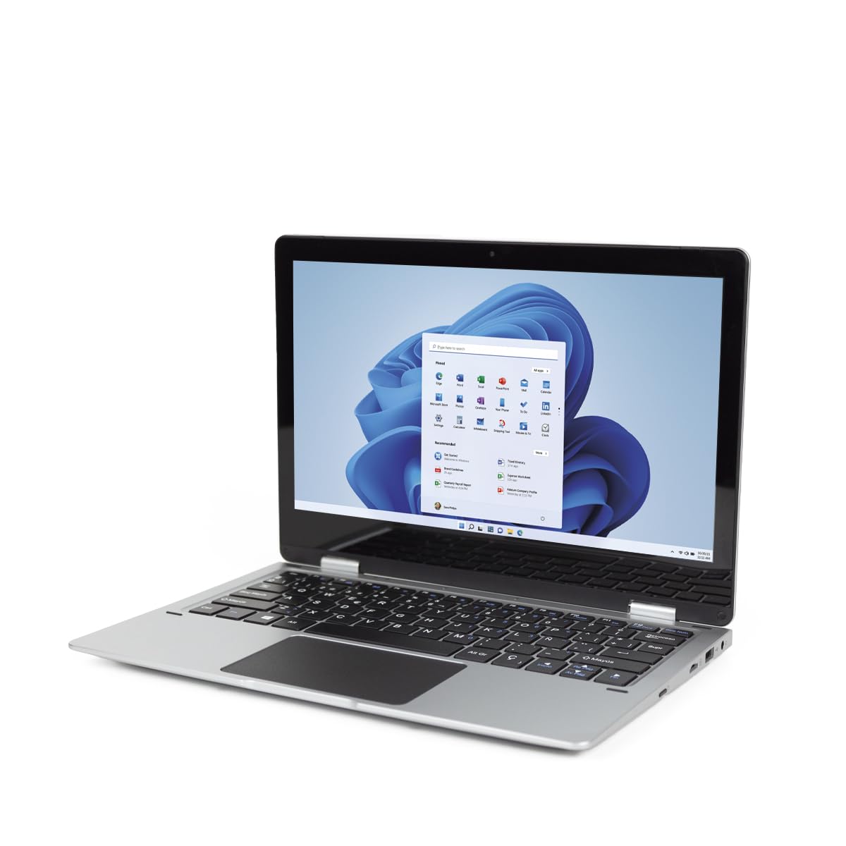 Prixton - Laptop Flex Pro Convertibile 2 in 1 - Touch Screen 11,6" - Windows 11 Home Intel Gemini Lake N4020 - Memoria 4GB/128GB - Tastiera QWERTY
