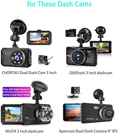 Car Dash Cam Mount bracket for ORSKEY TOGUARD Claoner YUNDOO Dash Cam, Easy to Install and Use Strong Suction Power Removeable Suction Cup 2 pcs