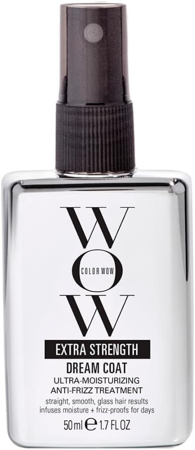 COLOR WOW Extra Strength Dream Coat – Spray antihumedad para el control del encrespamiento | Potente tratamiento ultra hidratante y antiencrespamiento para un cabello suave y vidrioso resistente al encrespamiento. Activado por calor, dura 3-4 champús