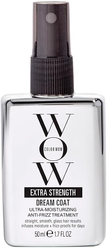 COLOR WOW Extra Strength Dream Coat – Spray antihumedad para el control del encrespamiento | Potente tratamiento ultra hidratante y antiencrespamiento para un cabello suave y vidrioso resistente al encrespamiento. Activado por calor, dura 3-4 champús