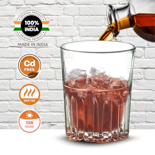 Image of Yera Classic Tumbler Set of 6, 250 ml Each | Transparent | Hot & Cold Drinks, Juice, Cocktail, Milkshake, Smoothie | Ideal for Home, Party, Restaurant, Gifting | Special Occasions