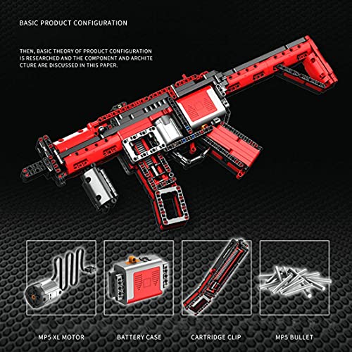 Technik Gewehr Bausteine Kit 791 Klemmbausteine Schießen M1897 Modell mit Geschosse, Kompatibel mit Lego Technic (Q2880) – Bild 4