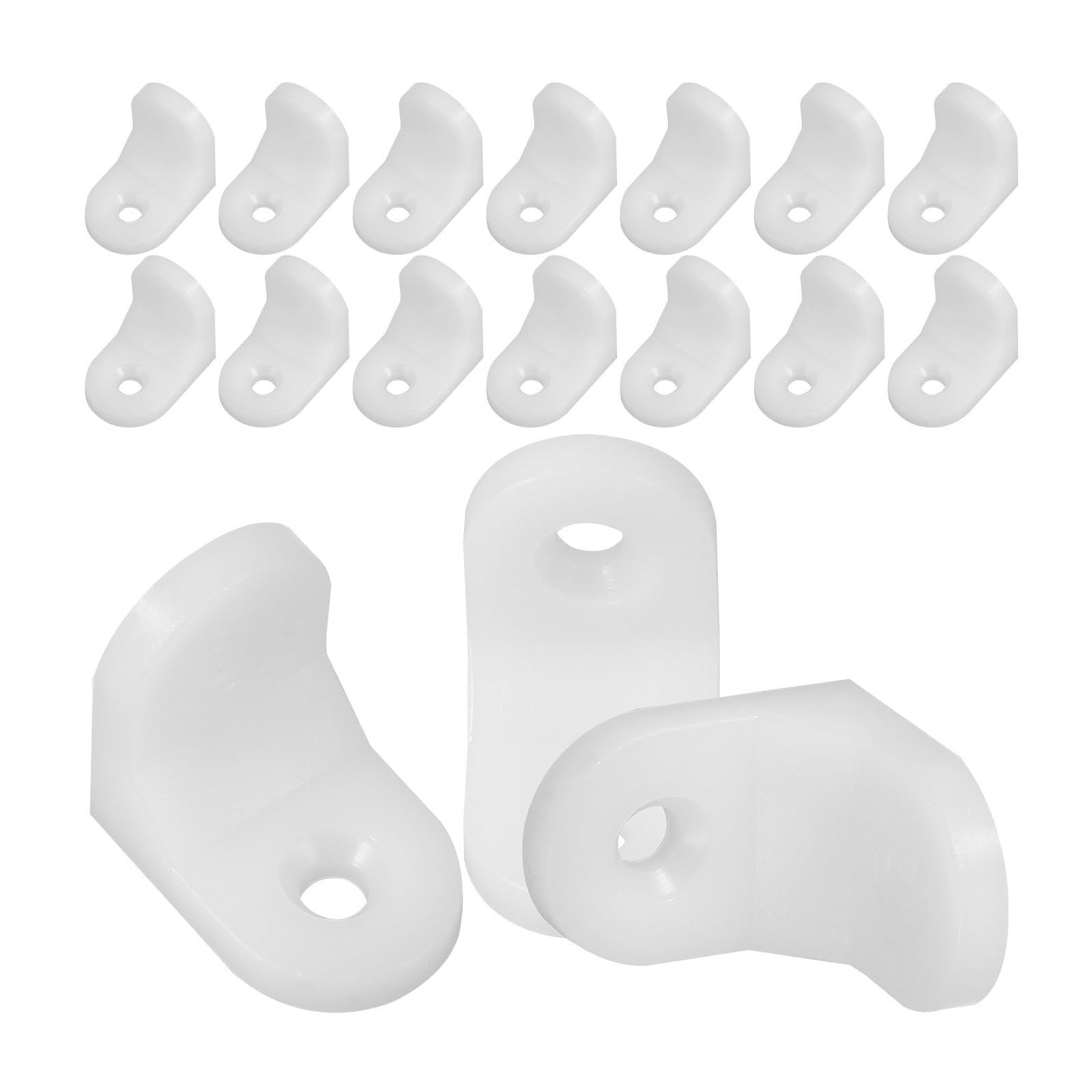 Corner Braces Brackets 100Pcs White Metal L Shaped Right Angle Bracket for Stable Cabinet and Shelf Installation