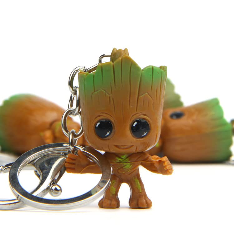 FISAPBXC Llavero, Llavero Groot, 4 piezas Llavero Baby Groot de Guardianes de la Galaxia, figura de...