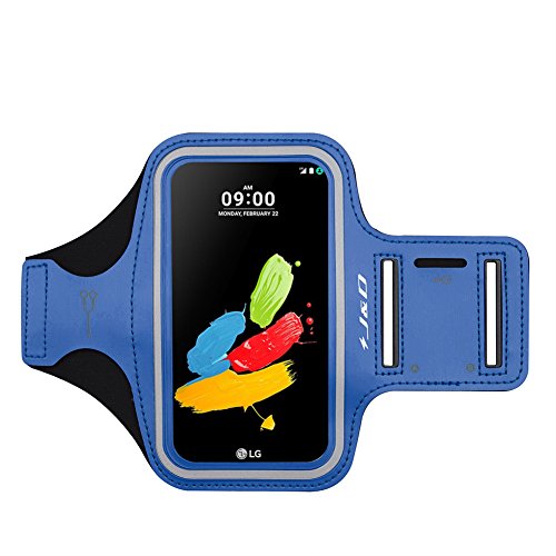 J&D Armband Compatible for LG Stylus 2/Stylo 2/Stylus 2 Plus/LG Q70/TCL 10 5G UW Armband, Sports Armband with Key Holder Slot for LG Stylo 2 Running Armband, Earphone Connection While Workout