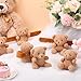 Ceenna 16 Pcs Bear Stuffed Animal Slap Bracelets Party Favors Plush Slap Bracelets Bulk 8.66 Inch Wristband for Goodie Bag Fillers Easter Gift Classroom Prizes Wedding Birthday Baby Shower, Brown