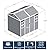 Outdoor Storage Shed 8x6x7 FT Resin Sheds Kit with Floor 2 Windows Swing Door,Waterproof Outside Plastic Sheds for Backyard Garden Patio Lawn Tools