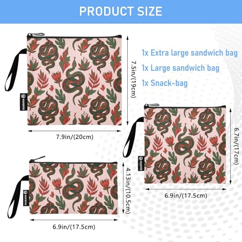 Bolsas reutilizables para sándwich 3 unidades miniatura 3