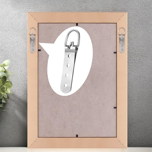 Image of Pndeyo 6pcs D-Ring 4 Hole Picture Hangers with 24pcs Screws, Heavy Duty Picture Frame Hanger, Rustproof D-Hook Hardware for Hanging Photo Frame Mirror Art Clock