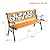 S AFSTAR Outdoor Garden Bench, Outdoor Porch Bench with Rose Cast Backrest & Stable Metal Legs, Weatherproof 2-3 Person Park Bench for Outside Patio Garden Backyard Poolside