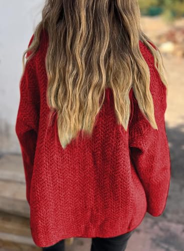 SHEWIN Women's Open Front Sweater Cardigan Casual Long Sleeve Knit Lightweight Outwear Coat - Image 3