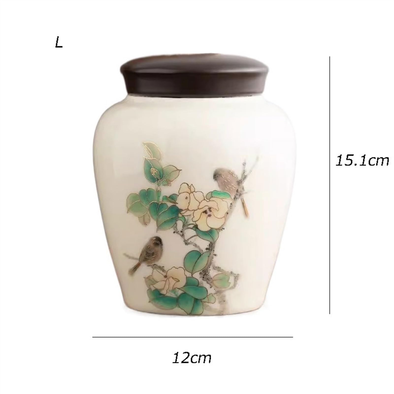Słoik do przechowywania wystrój domu rzemiosło słoik do przechowywania herbaty liściastej ceramiczne pudełko z pokrywką (duży)
