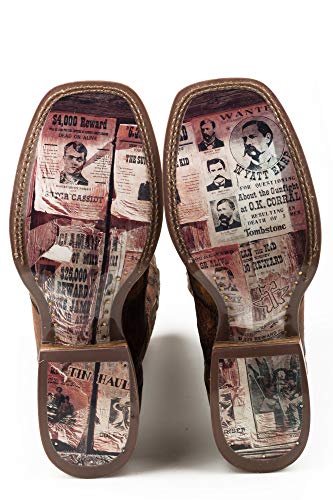 Tin Haul Men's Dead Or Alive Western Boot Broad Square Toe - 14-020-0077-0405 BR 11.5 D(M) US2