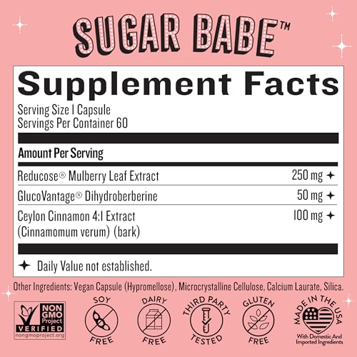 Image of Legendairy Milk Sugar Babe - Combat Cravings & Manage Appetite - Metabolism Support - Carb Management - Dihydroberberine Supplement - 60 Capsules, 1 Month Supply