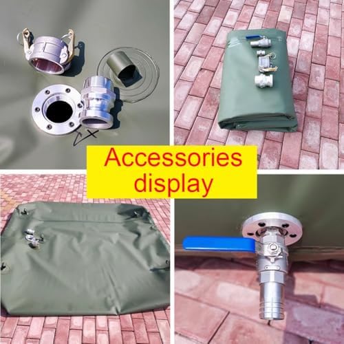 Foldable Gasoline Storage Tank - 1.1mm TPU Fuel Bladder for No-Spill Diesel Transfer, Perfect for Marine, Farm, and Bilge Applications (2x1.5x0.7m)