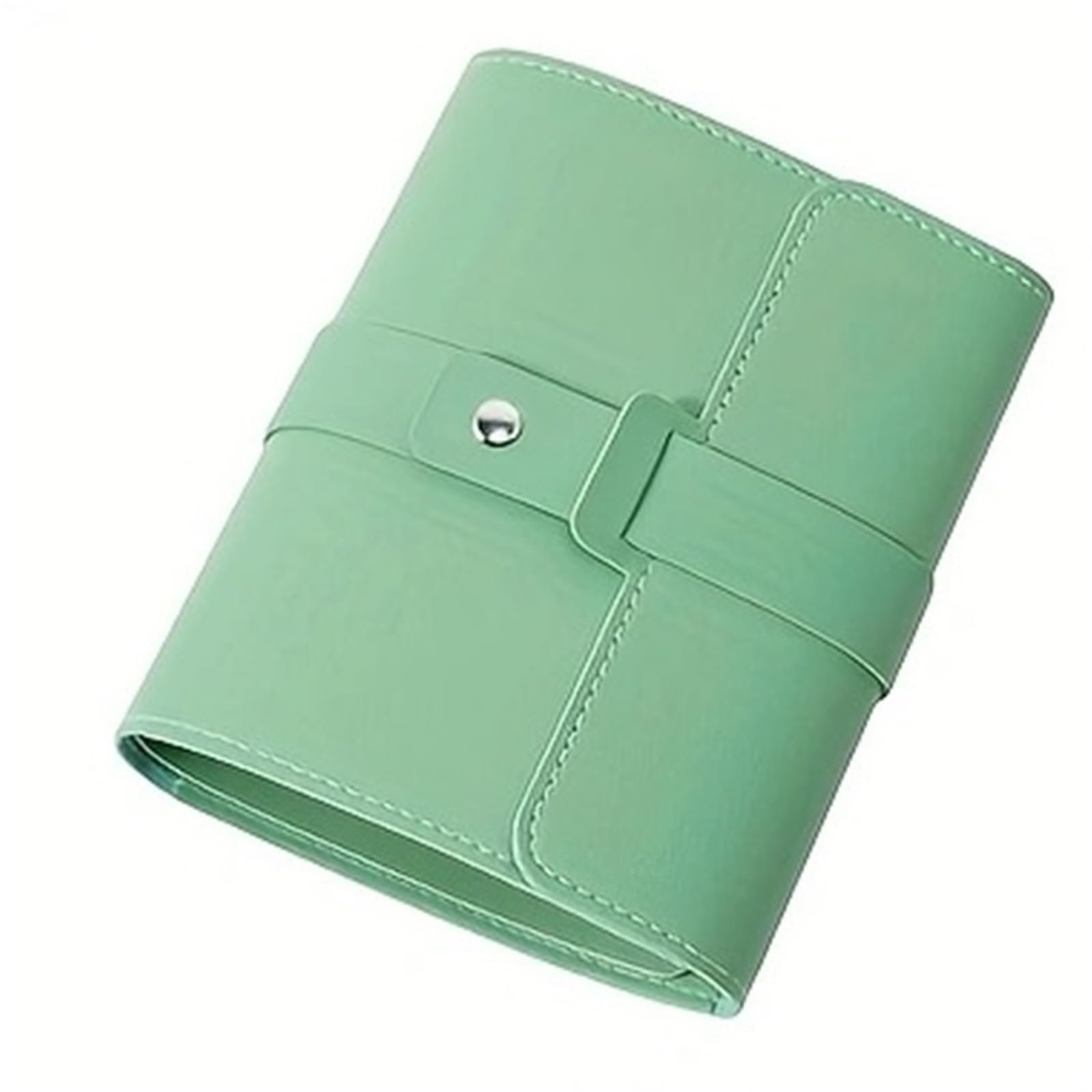 FDzkrtvm Transparent Jewelry Storage Book, Pu Leather Earrings Storage Book Travel Jewelry Box With Buckle Multicolor(Green)
