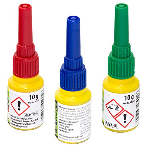 Colle de sécurité à vis PETEC contre le desserrage mécanique flacon 10g - 3