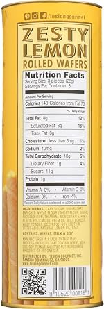 Dolcetto Lemon Rolled Wafers 3 Oz. (Pack of 12)
